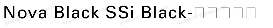 Nova Black SSi Black字体转换